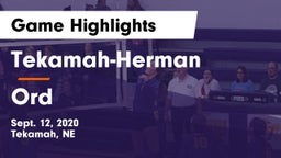Tekamah-Herman  vs Ord  Game Highlights - Sept. 12, 2020