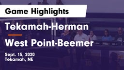 Tekamah-Herman  vs West Point-Beemer  Game Highlights - Sept. 15, 2020