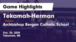 Tekamah-Herman  vs Archbishop Bergan Catholic School Game Highlights - Oct. 20, 2020