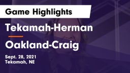 Tekamah-Herman  vs Oakland-Craig  Game Highlights - Sept. 28, 2021