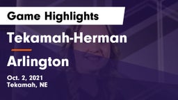 Tekamah-Herman  vs Arlington  Game Highlights - Oct. 2, 2021