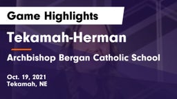Tekamah-Herman  vs Archbishop Bergan Catholic School Game Highlights - Oct. 19, 2021