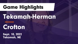 Tekamah-Herman  vs Crofton  Game Highlights - Sept. 10, 2022