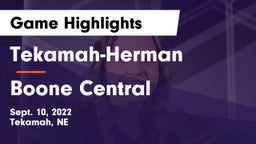Tekamah-Herman  vs Boone Central  Game Highlights - Sept. 10, 2022