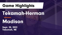 Tekamah-Herman  vs Madison  Game Highlights - Sept. 20, 2022