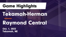 Tekamah-Herman  vs Raymond Central  Game Highlights - Oct. 1, 2022