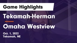 Tekamah-Herman  vs Omaha Westview  Game Highlights - Oct. 1, 2022