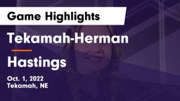 Tekamah-Herman  vs Hastings  Game Highlights - Oct. 1, 2022