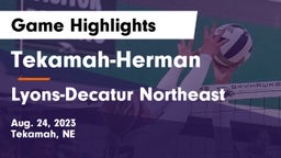 Tekamah-Herman  vs Lyons-Decatur Northeast Game Highlights - Aug. 24, 2023