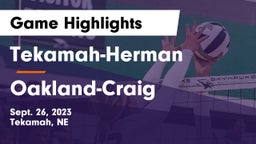 Tekamah-Herman  vs Oakland-Craig  Game Highlights - Sept. 26, 2023