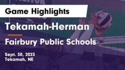 Tekamah-Herman  vs Fairbury Public Schools Game Highlights - Sept. 30, 2023