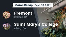 Recap: Fremont  vs. Saint Mary's College  2021