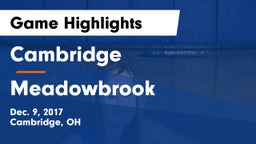 Cambridge  vs Meadowbrook  Game Highlights - Dec. 9, 2017