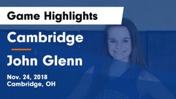Cambridge  vs John Glenn  Game Highlights - Nov. 24, 2018
