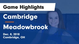 Cambridge  vs Meadowbrook  Game Highlights - Dec. 8, 2018