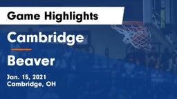 Cambridge  vs Beaver  Game Highlights - Jan. 15, 2021