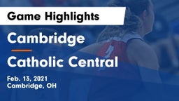 Cambridge  vs Catholic Central  Game Highlights - Feb. 13, 2021