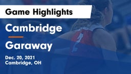 Cambridge  vs Garaway  Game Highlights - Dec. 20, 2021