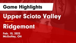 Upper Scioto Valley  vs Ridgemont  Game Highlights - Feb. 10, 2023