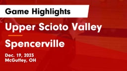 Upper Scioto Valley  vs Spencerville  Game Highlights - Dec. 19, 2023