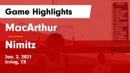 MacArthur  vs Nimitz  Game Highlights - Jan. 2, 2021