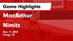 MacArthur  vs Nimitz  Game Highlights - Dec. 9, 2022