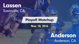 Matchup: Lassen  vs. Anderson  2016