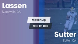 Matchup: Lassen  vs. Sutter  2019