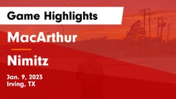 MacArthur  vs Nimitz  Game Highlights - Jan. 9, 2023