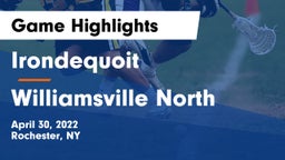  Irondequoit  vs Williamsville North  Game Highlights - April 30, 2022