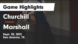 Churchill  vs Marshall  Game Highlights - Sept. 20, 2022