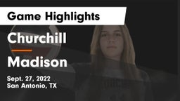 Churchill  vs Madison  Game Highlights - Sept. 27, 2022