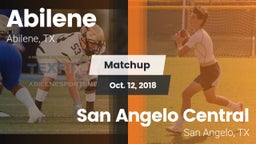 Matchup: Abilene  vs. San Angelo Central  2018