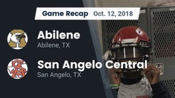 Recap: Abilene  vs. San Angelo Central  2018