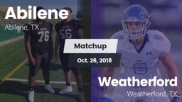 Matchup: Abilene  vs. Weatherford  2018