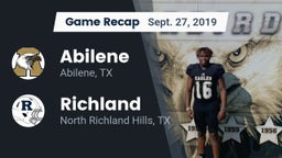 Recap: Abilene  vs. Richland  2019