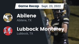 Recap: Abilene  vs. Lubbock Monterey  2022