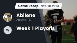 Recap: Abilene  vs. Week 1 Playoffs 2023
