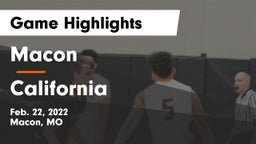 Macon  vs California  Game Highlights - Feb. 22, 2022