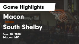 Macon  vs South Shelby  Game Highlights - Jan. 28, 2020