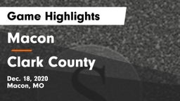 Macon  vs Clark County  Game Highlights - Dec. 18, 2020