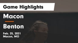 Macon  vs Benton  Game Highlights - Feb. 25, 2021