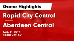 Rapid City Central  vs Aberdeen Central  Game Highlights - Aug. 31, 2019