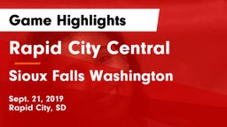 Rapid City Central  vs Sioux Falls Washington  Game Highlights - Sept. 21, 2019