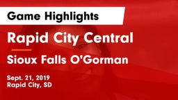 Rapid City Central  vs Sioux Falls O'Gorman  Game Highlights - Sept. 21, 2019