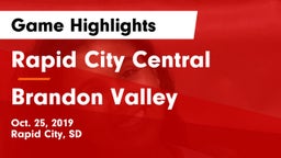 Rapid City Central  vs Brandon Valley Game Highlights - Oct. 25, 2019