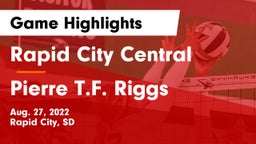 Rapid City Central  vs Pierre T.F. Riggs  Game Highlights - Aug. 27, 2022