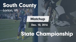 Matchup: South County High vs. State Championship 2016