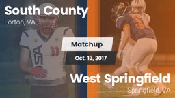 Matchup: South County High vs. West Springfield  2017