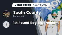 Recap: South County  vs. 1st Round Region: Freedom 2017